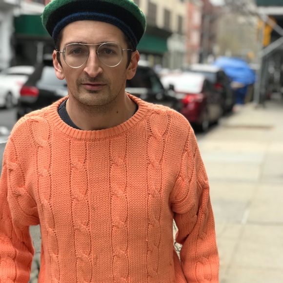 United Colors Of Benetton Other - 🔥 VTG Benetton Peach Cotton Pattern knit sweater